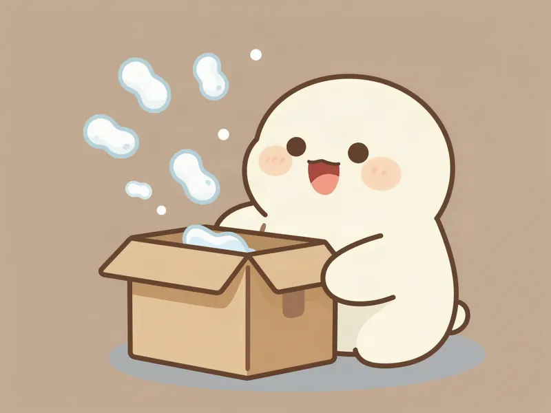 택배 언박싱 테스트 일러스트